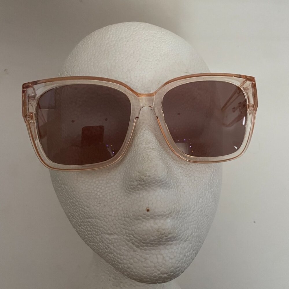 Transparent Nude Square Polarized Sunglasses